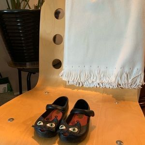 Mini Melissa Black Cat Shoes Mary Jane Rubber7